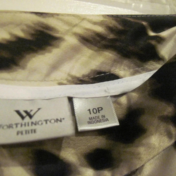 NWT WORTHINGTON  Leopard Print Ruffled Skirt 10 P - Picture 5 of 5